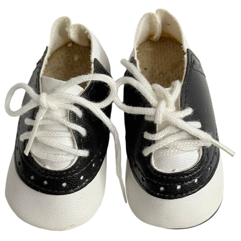 Saddle Shoes Black White Fits 18” American Girl Doll My Life OG Doll White Laces